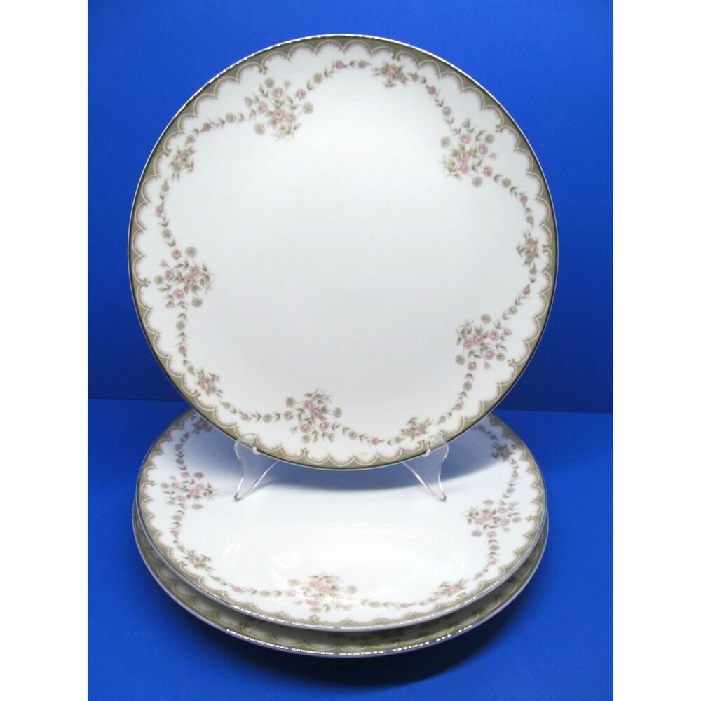 Noritake Garland Japan 10 1/2" Dinner Plates Bundle of 3
